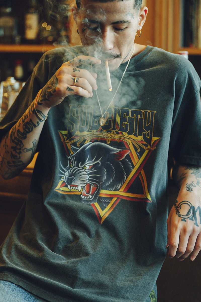Subciety (サブサエティ) BLACK PANTHER TEE BLACK