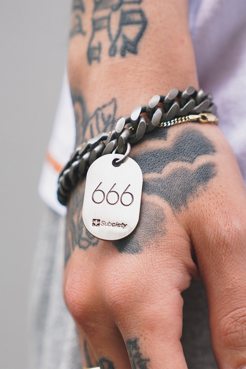 Subciety (サブサエティ) LOCKER CHAIN BRACELET SILVER