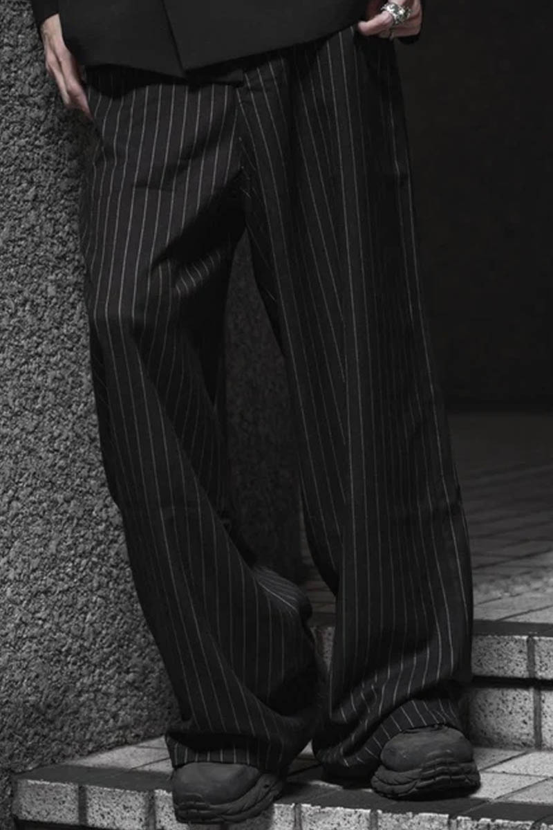 gibous (ギボス) striped baggy pants