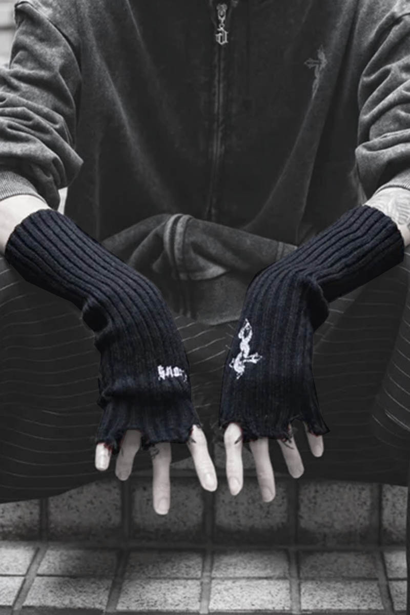 gibous (ギボス) damage knit arm cover