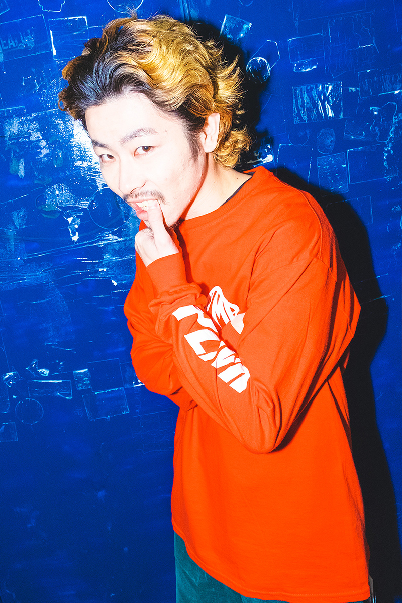 PSYCHOLOGICAL METAMORPHOSIS MARK LOGO L/S TEE RED