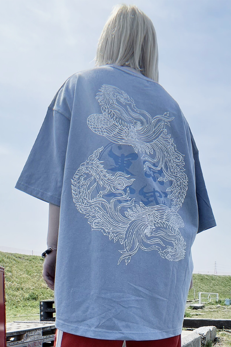 東京13零式 (トウキョウイチサンゼロシキ) T-Shirt雲雀 Acid Blue