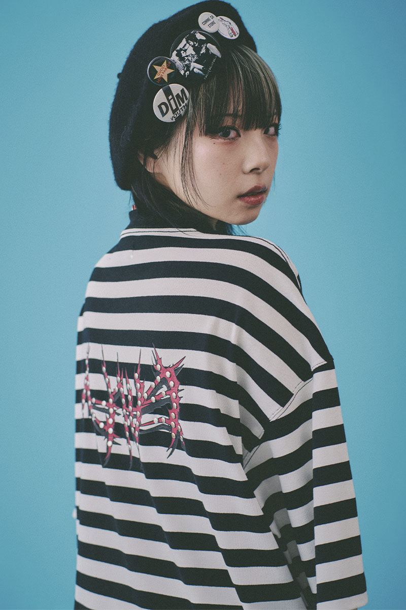 お歳暮･冬ギフト2024｜ギフト・贈り物はセブン WHITE ゴリ厨二ボーダーTee GALFY(ガルフィー) BORDER ロック / トップス