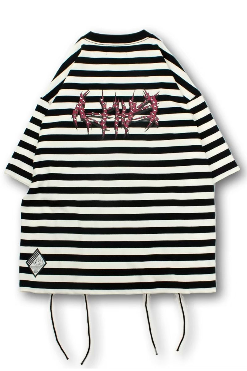 高質で安価 GALFY(ガルフィー) ゴリ厨二ボーダーTee ロック / BORDER WHITE トップス