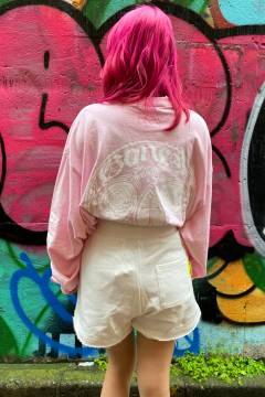 GoneR × LESSTRESS GR24LSW00 GoneR × LESSTRESS L/S T-Shirts Light Pink
