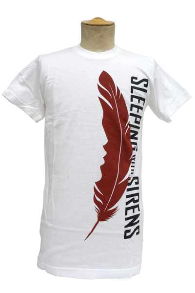 SLEEPING WITH SIRENS Feather White T-Shirt