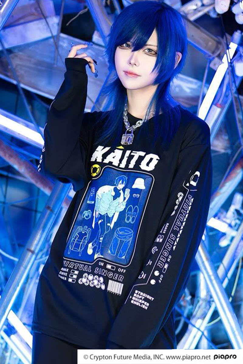 KAITO×LISTEN FLAVOR (リッスン・フレーバー) KAITO ロンT - Black