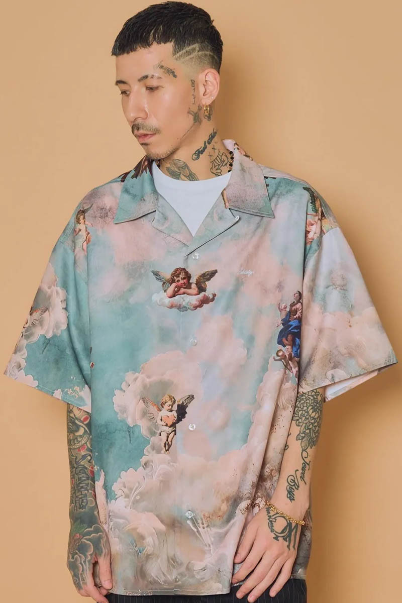 Subciety (サブサエティ) Essential open collar shirt - B