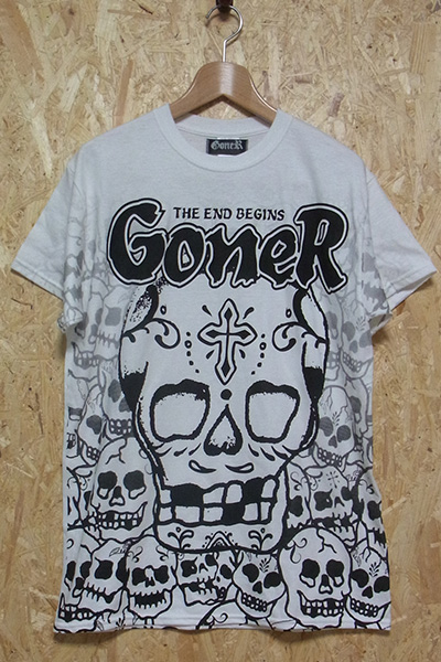 GoneR Gradation Mexican Skull T-Shirts White