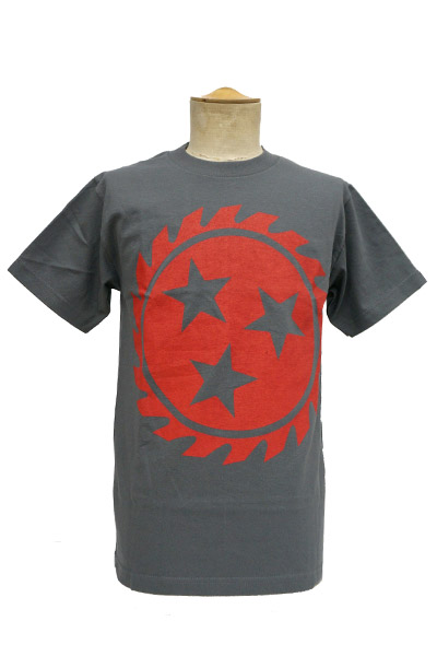 WHITECHAPEL Sawblade Maroon on Charcoal - T-Shirt