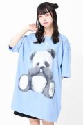 TRAVAS TOKYO【トラバストーキョー】Furry panda BIG Tee サックスブルー