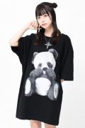TRAVAS TOKYO【トラバストーキョー】Furry panda BIG Tee ブラック