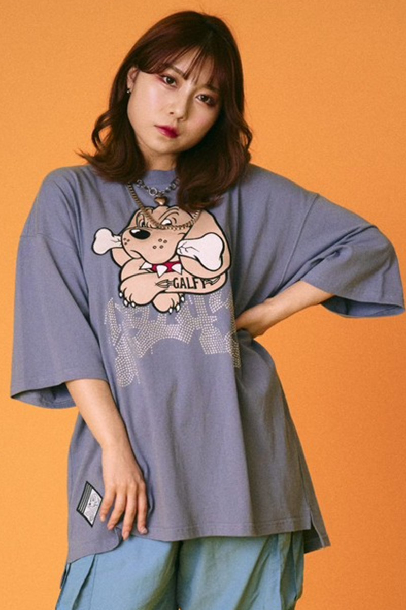 GALFY (ガルフィー)　ビカビカ GALFY Tee　BLUE GRAY