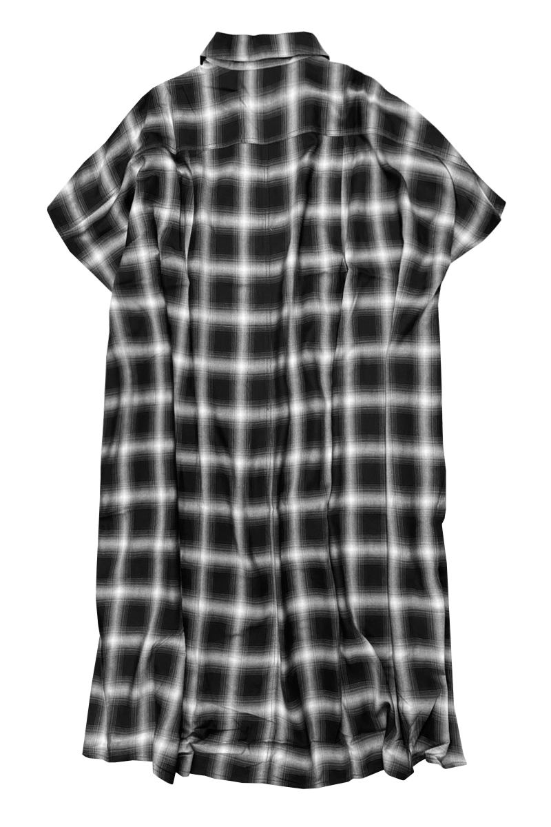 【激安大特価！】 - S/S SHIRT LONG Zephyren(ゼファレン) Resolve CHECK BLACK - ミュージシャン