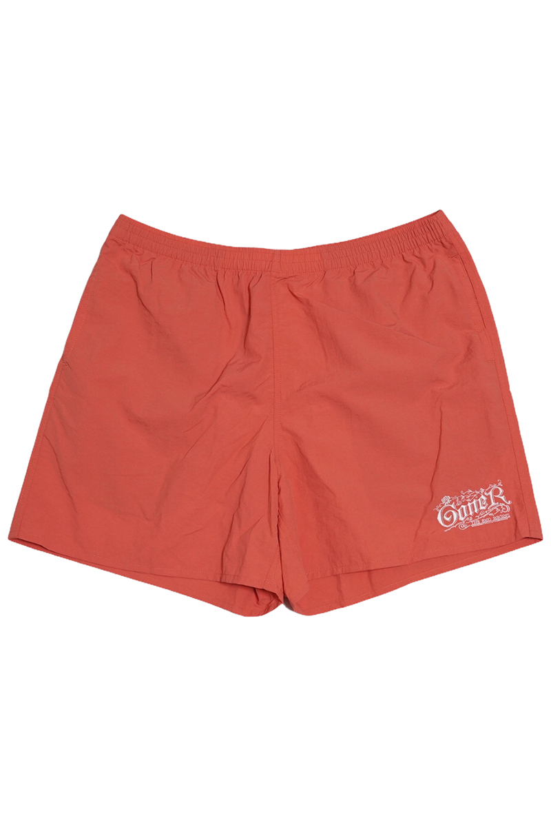 【予約商品】GoneR GR29PT001 Embroidery Nylon Short Pants Coral
