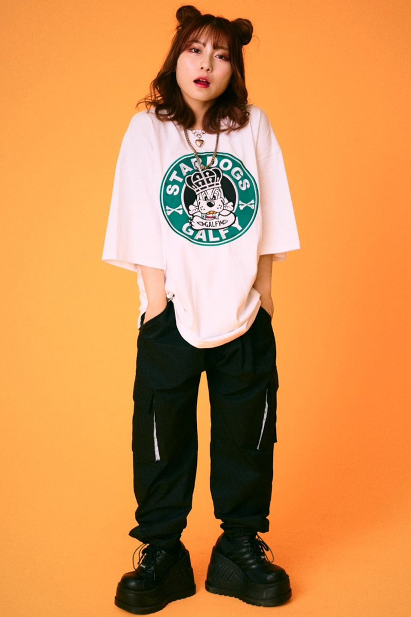 GALFY (ガルフィー) STAR DOGS Tee WHITE / ロックファッション GALFY (ガルフィー) STAR DOGS Tee WHITE / ロックファッション