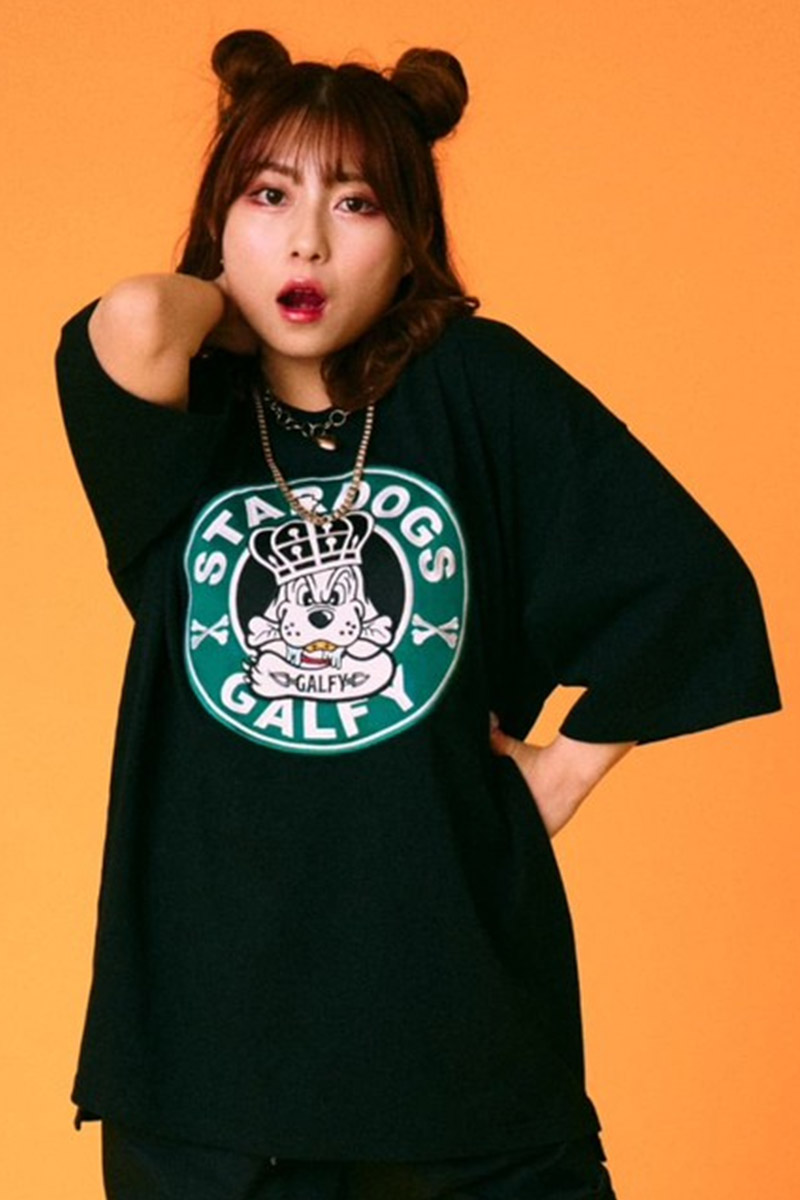 GALFY (ガルフィー) STAR DOGS Tee BLACK