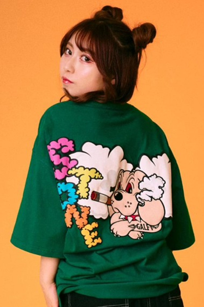 GALFY (ガルフィー)　モクモク Tee　GREEN
