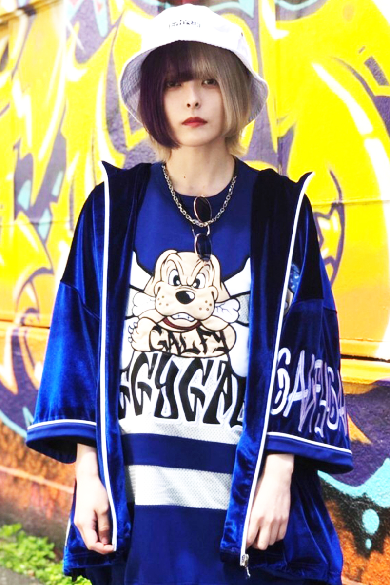 ロックファッション、バンドグッズのGEKIROCK CLOTHING / GALFY (ガルフィー) カラーギャング SETUP 青ギャン