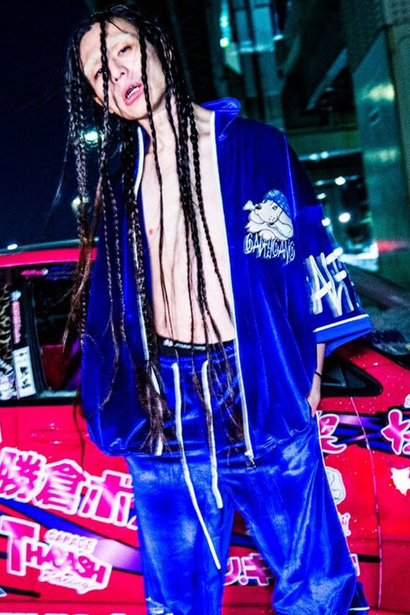 ロックファッション、バンドグッズのGEKIROCK CLOTHING / GALFY (ガルフィー) カラーギャング SETUP 青ギャン