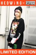 【ゲキクロ限定】 HEDWiNG Creepy-ART Big shilhouette L/S T-shirt Black