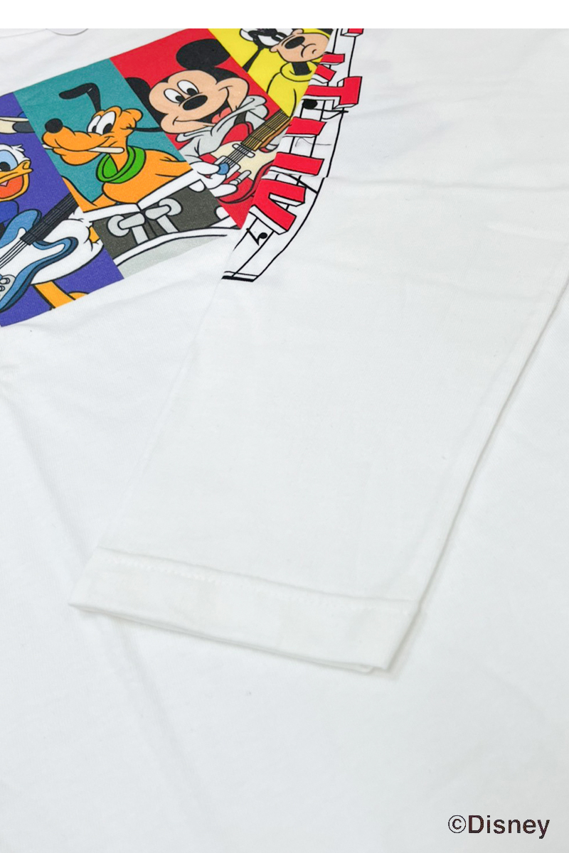KEYTALK【Disney】ロングスリーブTシャツ (縦割り) WHITE