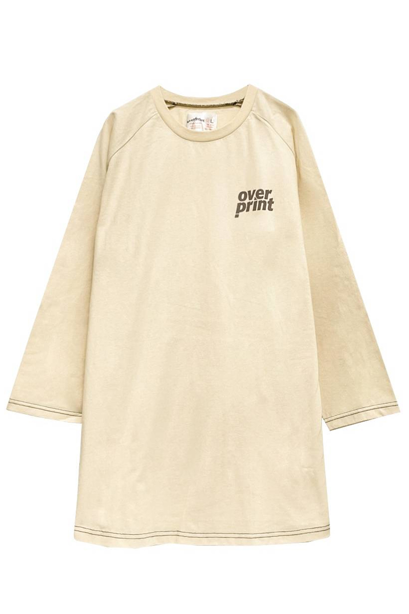over print (オーバープリント) plane 3/4S Tee (ivory)
