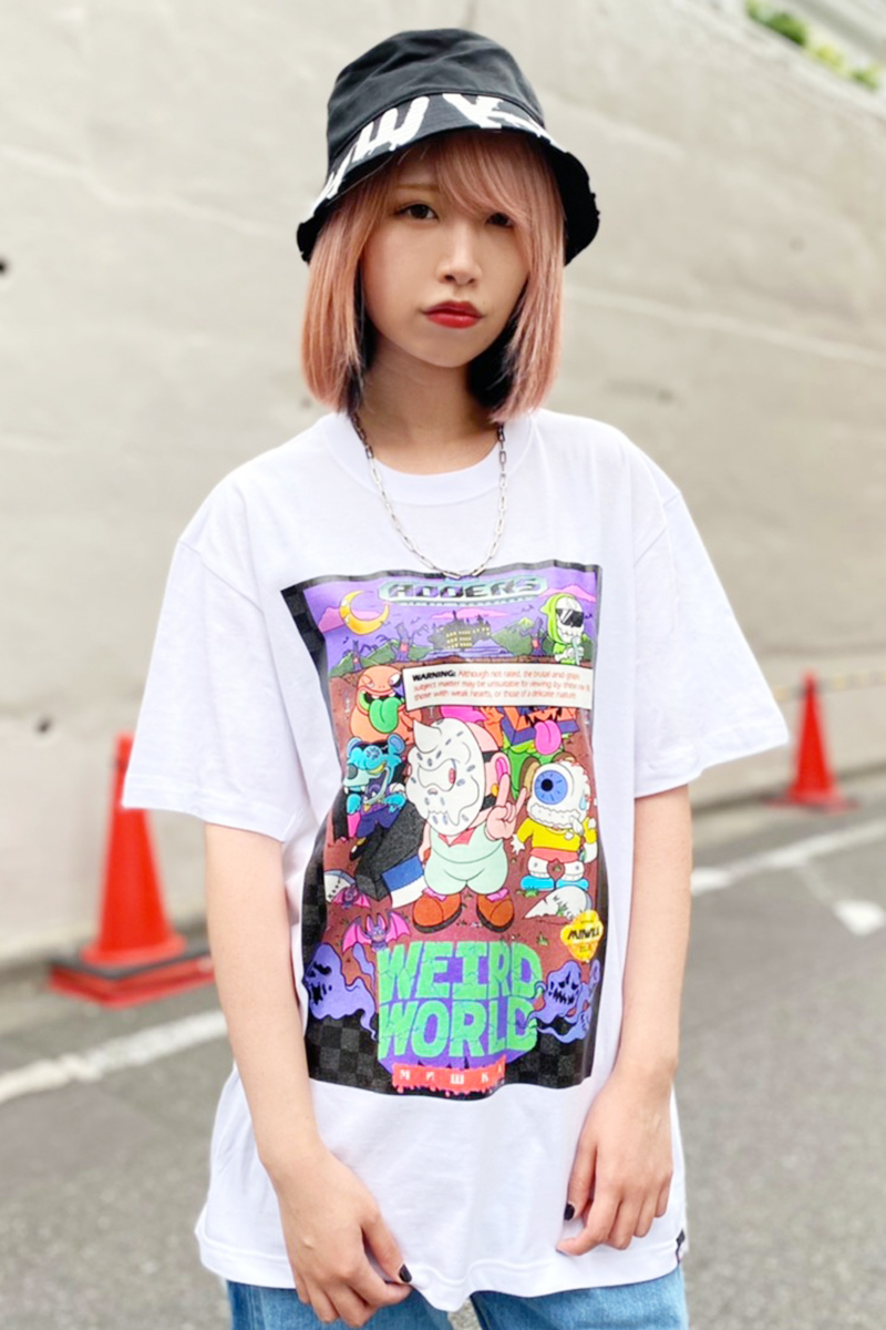 MISHKA SPOOKY CREW TEE WHITE