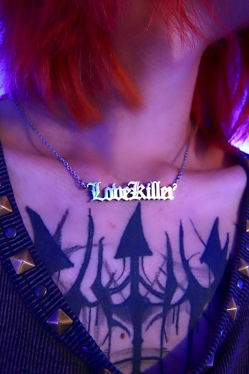 LOVE KILLER(ラブキラー) CLASSIC "lovekiller" logo necklace SILVER