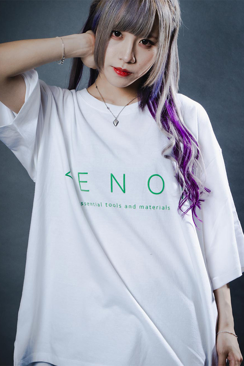 【予約商品】ZENON(ゼノン) Simple logo S/S big tee WHITE/GREEN