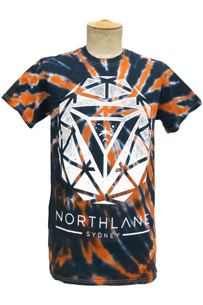 NORTHLANE Sphere Black w/ Orange Spider Tie Dye - T-Shirt