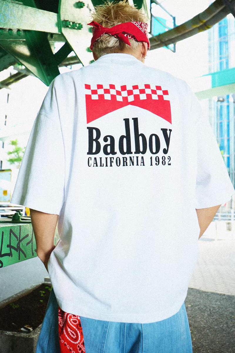 BAD BOY (バッドボーイ) PARODY LOGO PRINT TEE WHITE