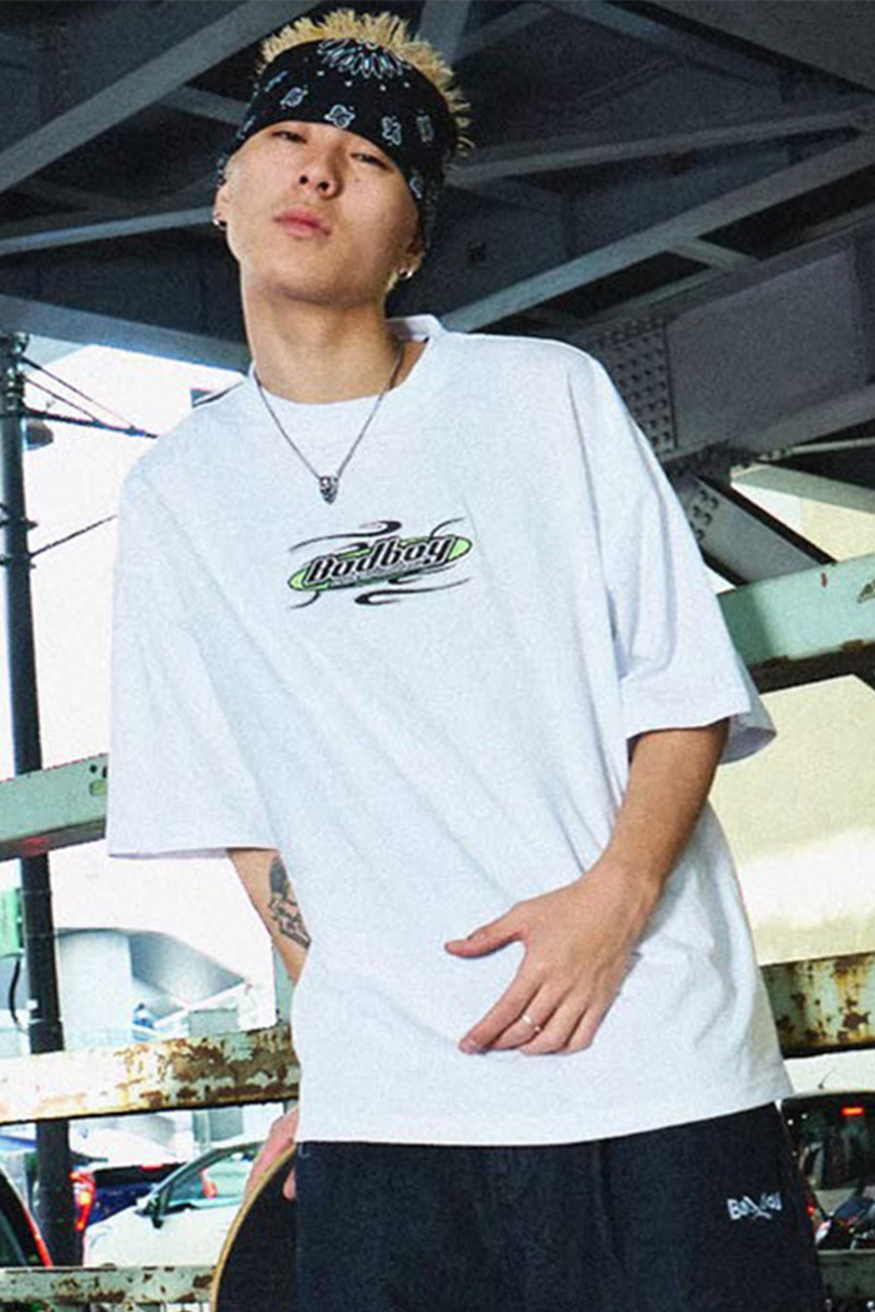 BAD BOY (バッドボーイ) 00'S GRAPHIC EMBROIDERY TEE WHITE