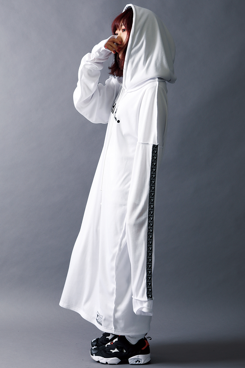 SILLENT FROM ME SHHH -Long Length Parka- WHITE