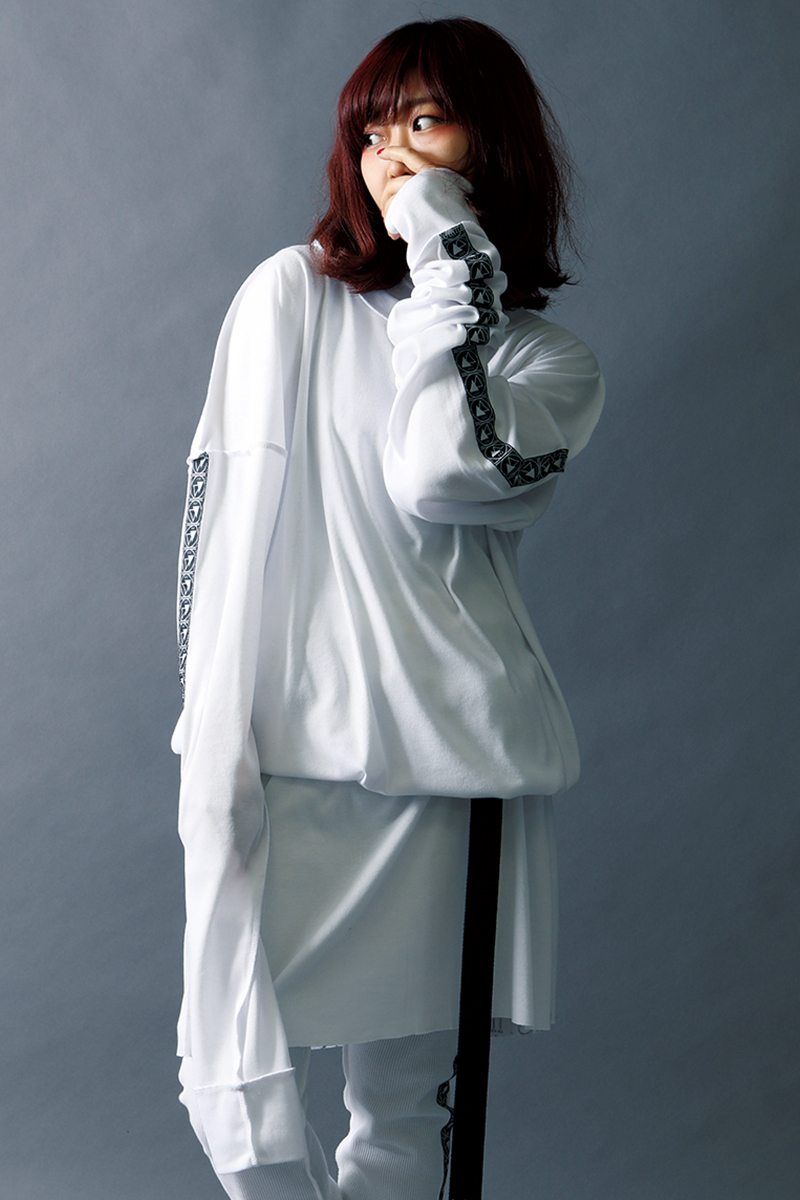 SILLENT FROM ME R.I.P -Long Length Cutsew- WHITE