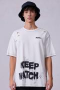 MISHKA (ミシカ) K.W DAMAGED TEE M21200001 WHITE