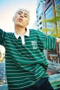 BAD BOY (バッドボーイ) BORDER BIG POLO SHIRTS GREEN