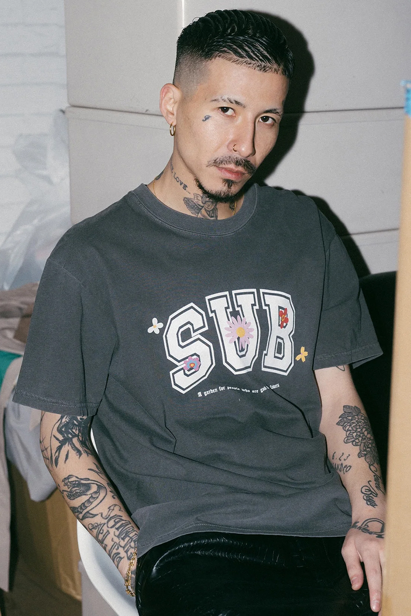 Subciety(サブサエティ) GARDEN TEE BLACK