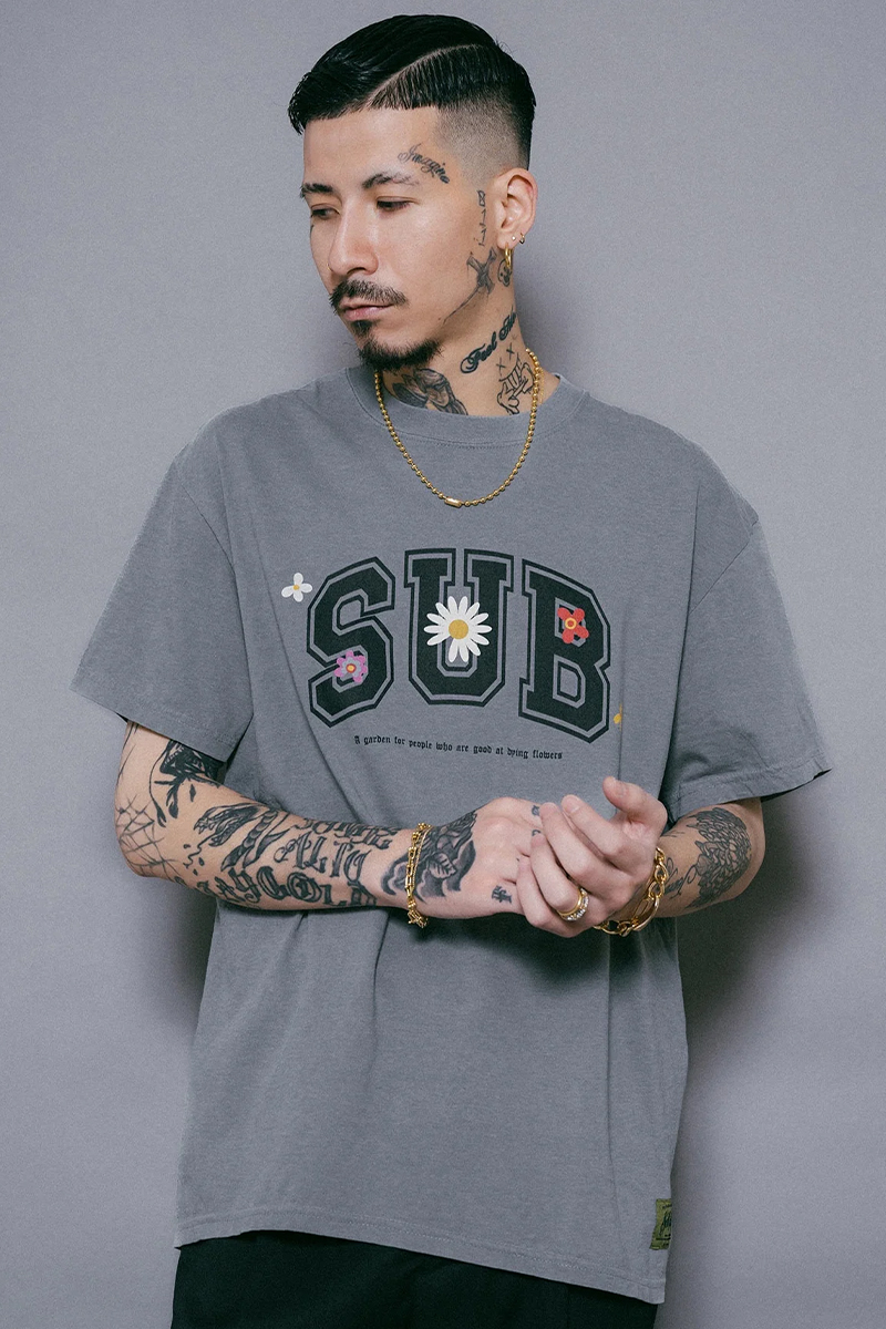 Subciety(サブサエティ) GARDEN TEE GRAY