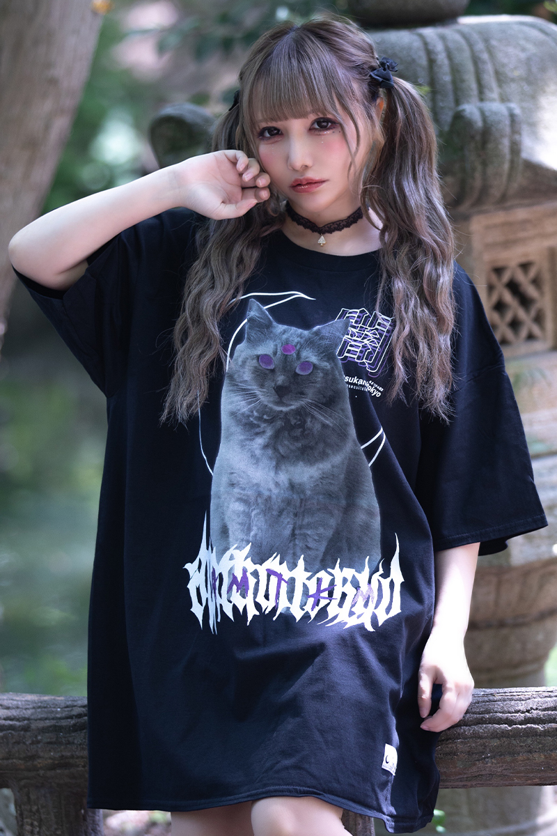 アマツカミ 闇猫/DARK CAT T-shirts BLACK