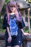 アマツカミ 闇猫/DARK CAT T-shirts  BLUE