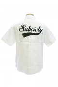 Subciety (サブサエティ) EMBROIDERY SHIRT S/S-GLORIOUS- WHITE