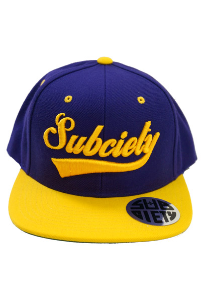 Subciety SNAP BACK CAP-GLORIOUS- PURPLE/YELLOW