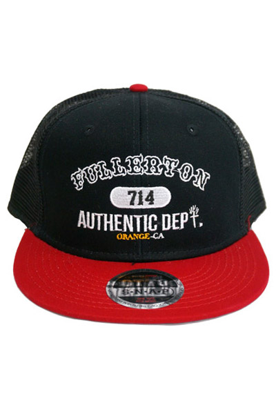 NineMicrophones SNAP BACK CAP-LOCAL AREA- BLK/RED
