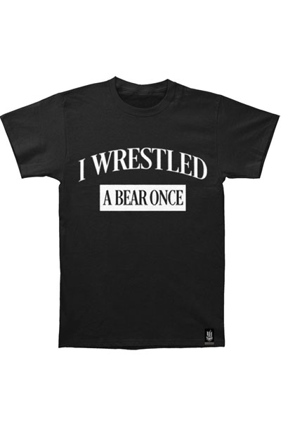 IWRESTLEDABEARONCE College Black - T-Shirt