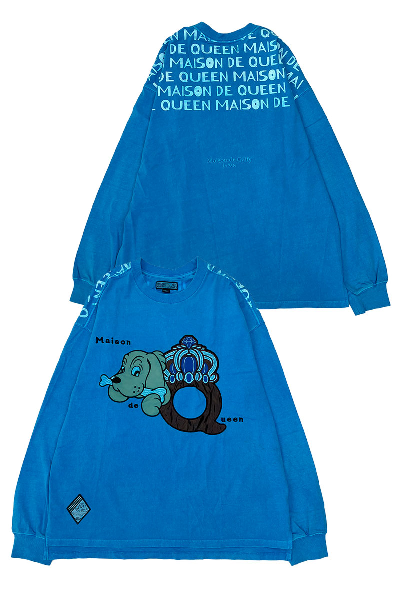 【予約商品】Maison de Queen×GALFY×GEKIROCK CLOTHINGコラボ・ロンT-Blue