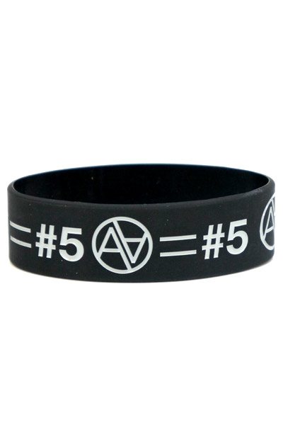 AA= #5 RUBBER WRIST BAND (BLACK×GRAY)