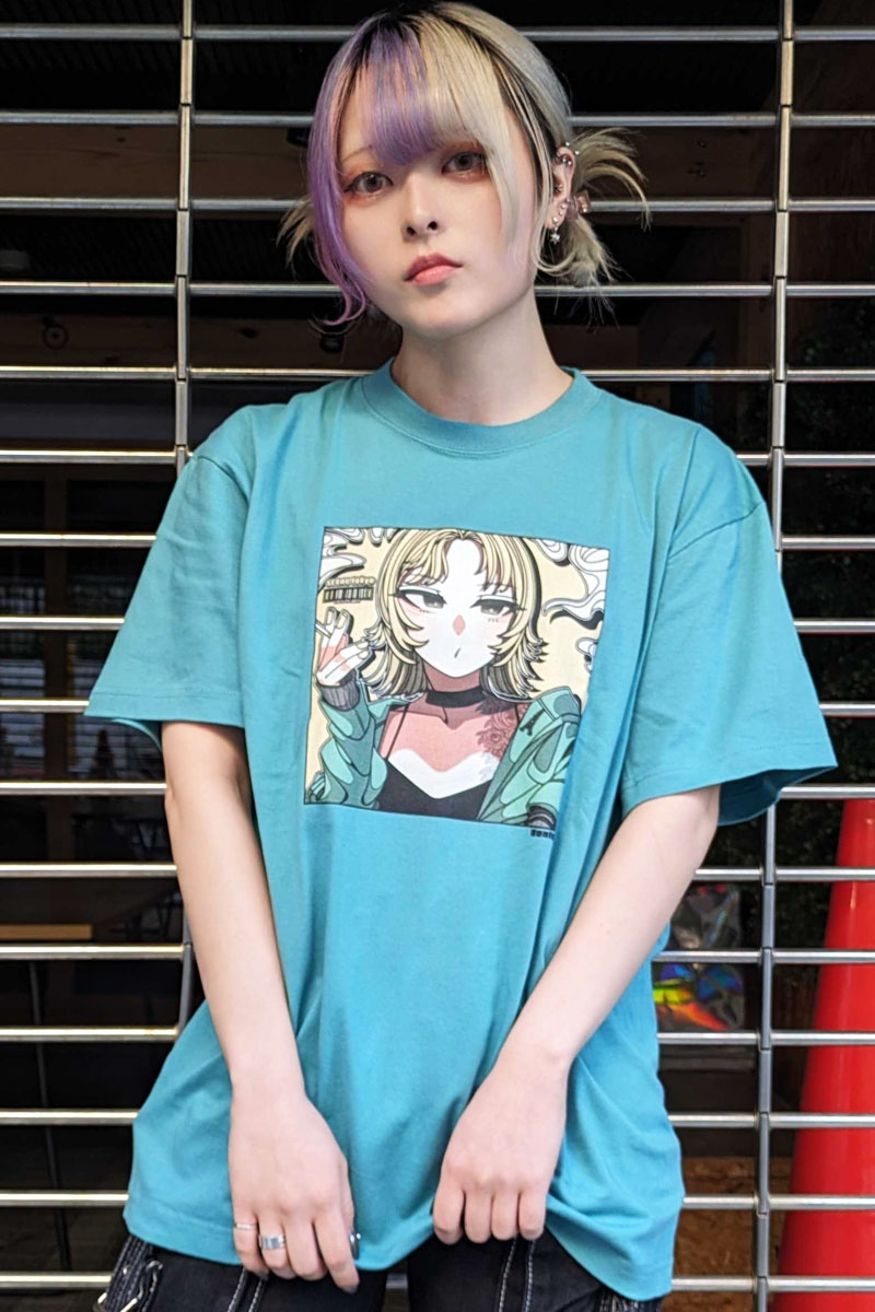 SCENE TOKYO (シーントウキョウ) ciger girl Tee H.GREEN