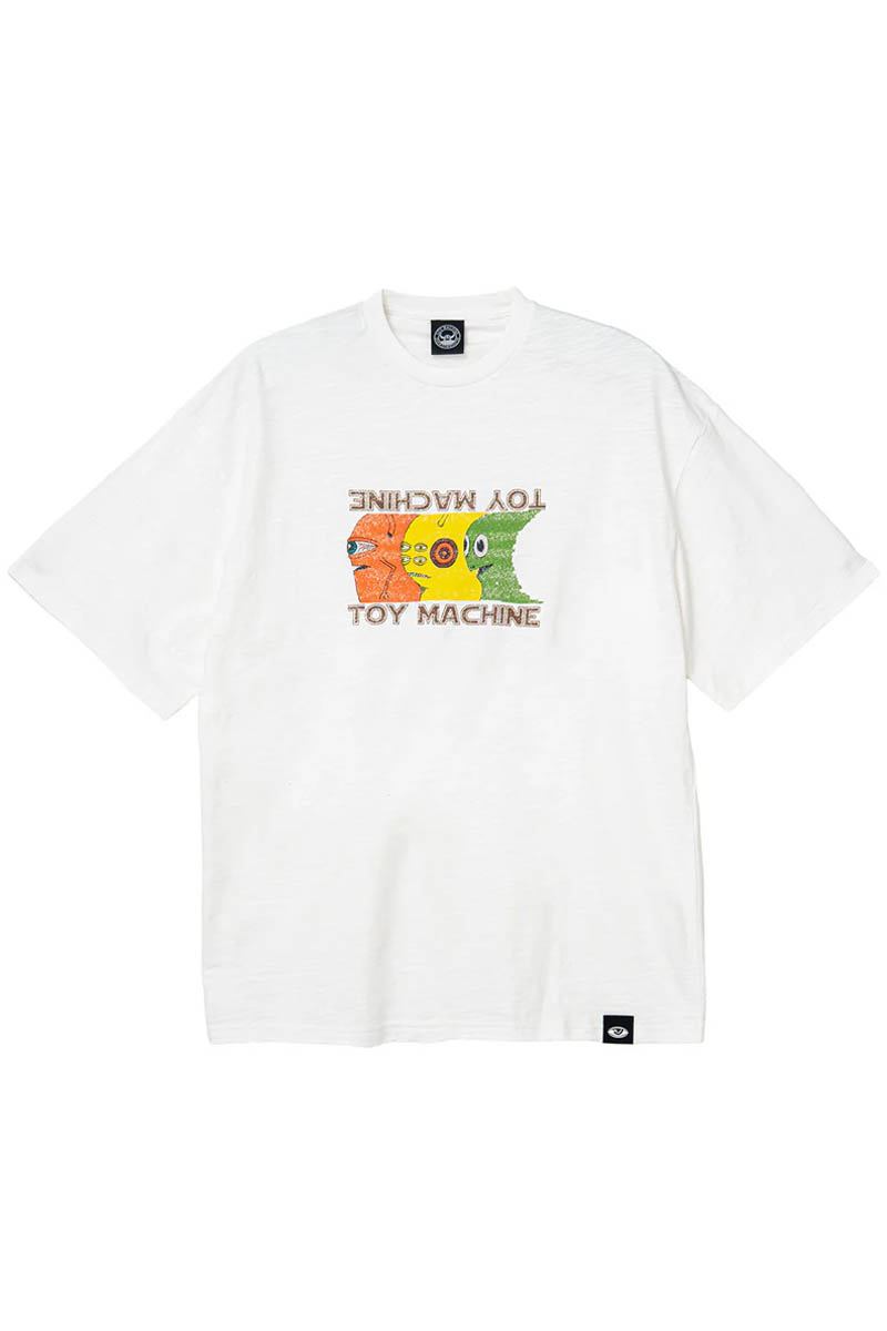TOY MACHINE (トイ・マシーン) DAN LU DECK SLUB YARN SS TEE - White