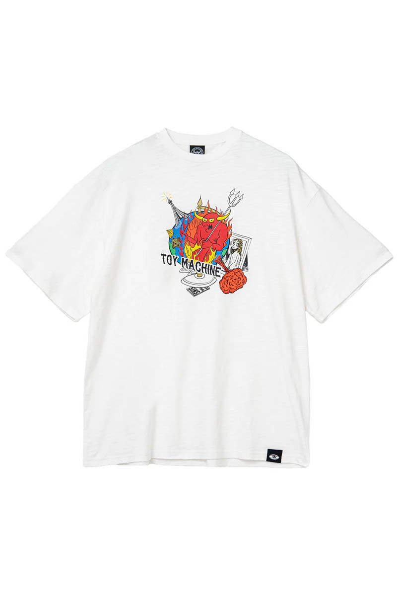 TOY MACHINE (トイ・マシーン) AC GLOBE SLUB YARN SS TEE - White